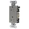 Hubbell Wiring Device-Kellems Straight Blade Receptacle, 5-15R, 15 A, 125V AC, 2 Pole, 3 Wire, Flush Mount, Grounded DR15GRYWRTR - alternate 1
